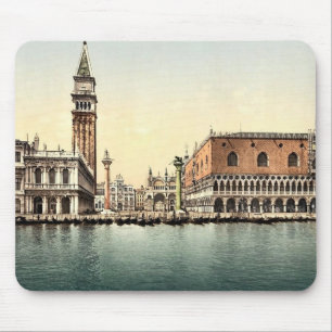 Piazzettaen, Venedig, italienklassiker Photochrom Musmatta