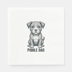 Pibble Pappa Vintage Gravyr Hund Tröja Design_1 Pappersservett