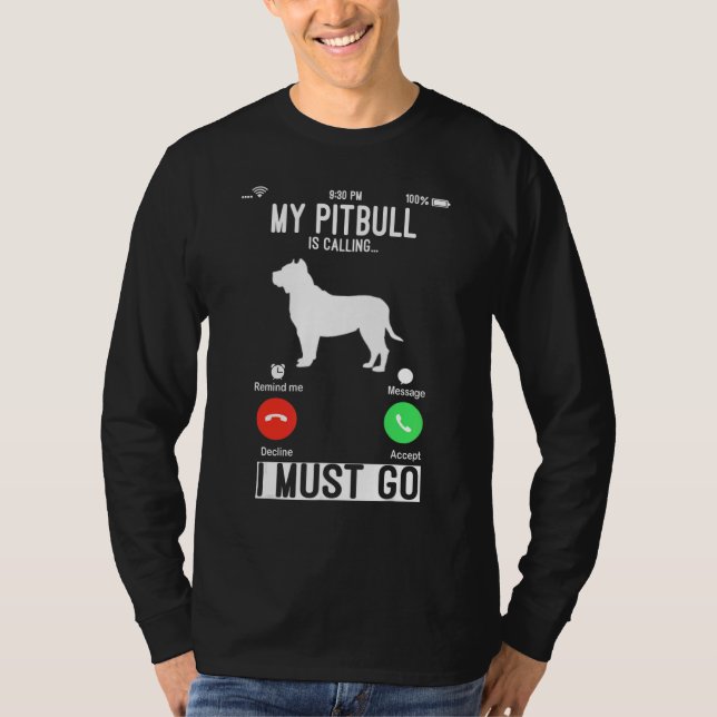 Pibull Tee Manar Pitbull Hund Pitbull (Framsida)