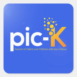 pic-K-lapel-stift Fyrkantigt Klistermärke