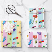 Pic 'n' mix Sweets Wrapping Papper Set