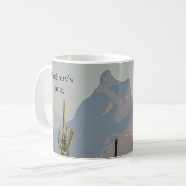 Picacho Peak Arizona Southwest Desert Mountain Kaffemugg (Framsida vänster)