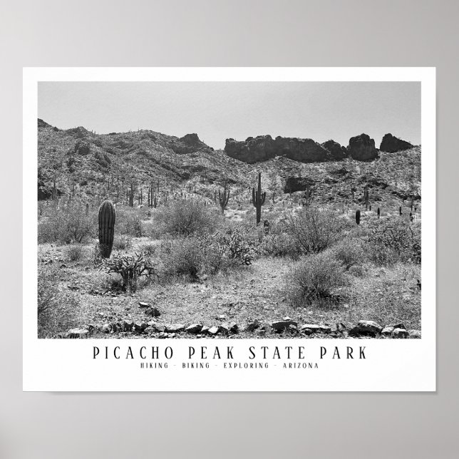 Picacho Peak State Park Keepsaké Arizona Artwork Poster (Framsidan)