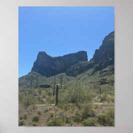Picacho-toppen Arizona Desert liggande berg Poster