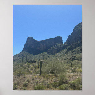 Picacho-toppen Arizona Desert liggande berg Poster