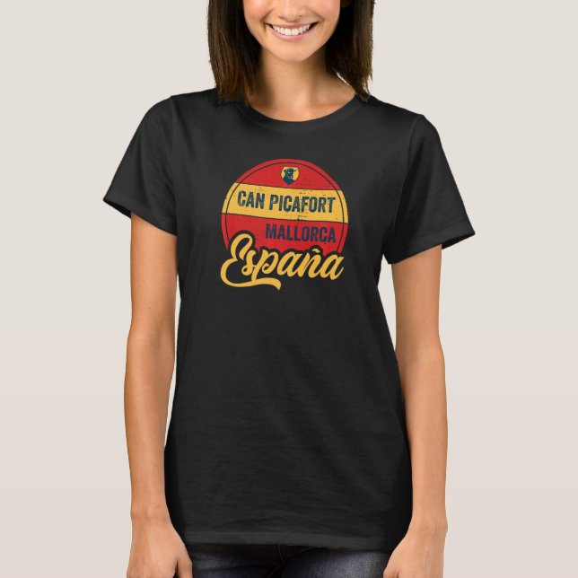 Picafort Mallorca Balearic Spain Espana T Shirt (Framsida)