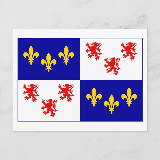 Picardie flagga vykort (Framsida)