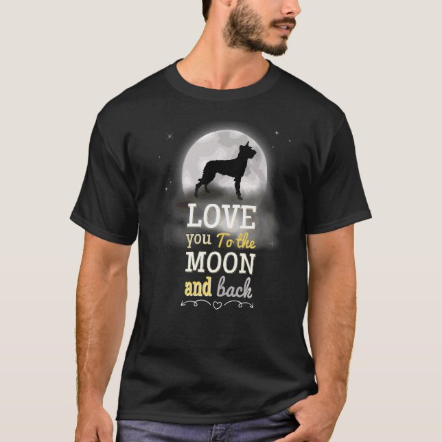 Picardy Shepherd Berger Picard Kärlek till Måne T Shirt (Framsida)