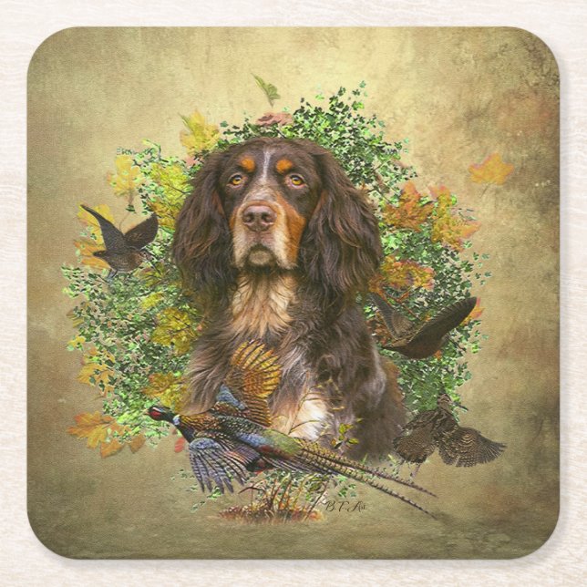 Picardy Spain , jaktsäsongen Underlägg Papper Kvadrat (Framsidan)