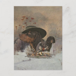 Picardy Spain , jaktsäsongskort Vykort