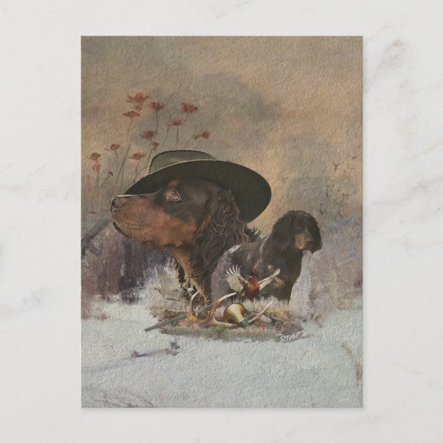 Picardy Spain , jaktsäsongskort Vykort (Framsida)