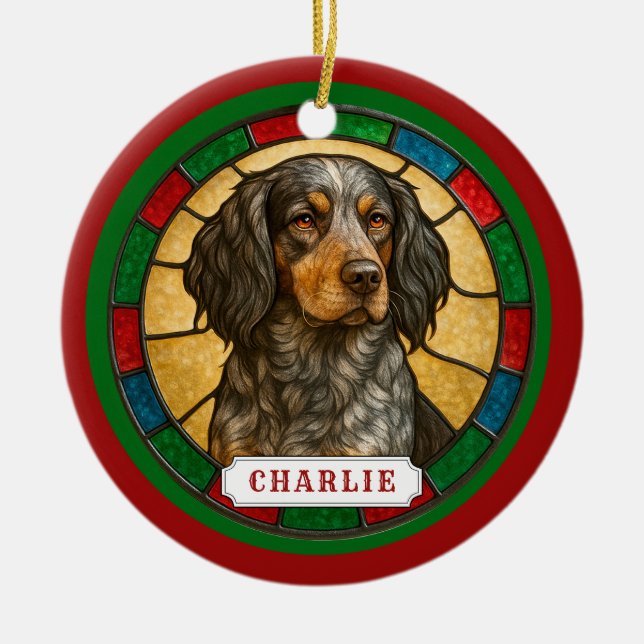 Picardy Spaniel Hund Keramisk Cirkulär Ornament (Framsidan)