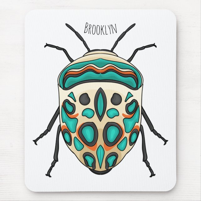 Picasso bug tecknad illustration musmatta (Framsidan)