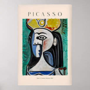 Picasso byst Sittande kvinna962 konsttryck Abstrak Poster