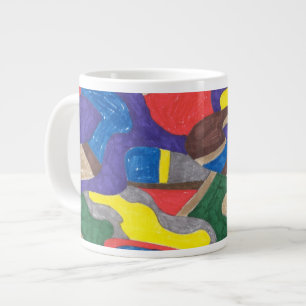 "Picasso Cat" Abstrakt Art Jumbo Mugg