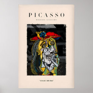 Picasso Gråtande Kvinna Inspirerad Konsttryck Abst Poster