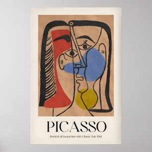 Picasso Porträtt Jacqueline Glänsande Hår962 Poster