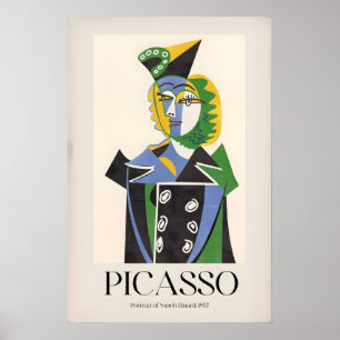 Picasso Porträtt Nusch Eluard937 Färgrik Kubist Poster