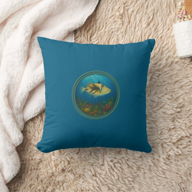 Picasso Trigger Fish Ocean Blue Pillows Kudde (Filt)