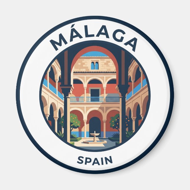 Picassomuseet, Málaga Spanien Magnet (Framsidan)