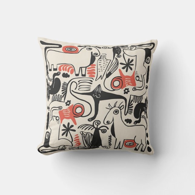 Picassos Bestiary Cushion Kudde (Framsida)