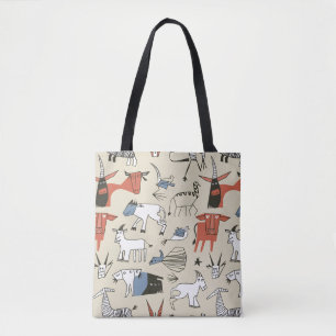 Picassos Menagerie Tote Bag Tygkasse
