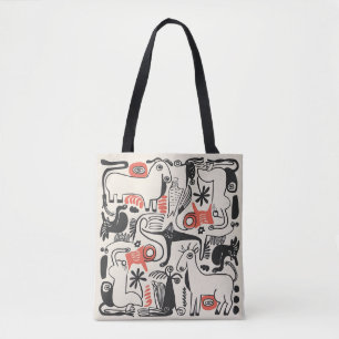 Picassos Menagerie Tote Bag Tygkasse