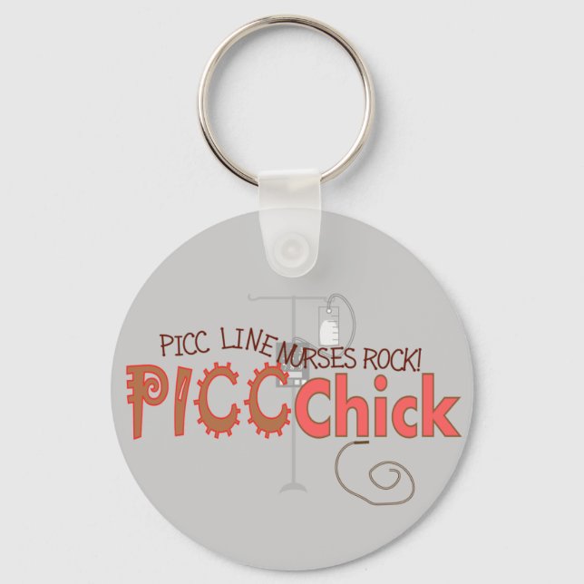 PICC-CHICK med IV PUMP-design Nyckelring (Framsida)