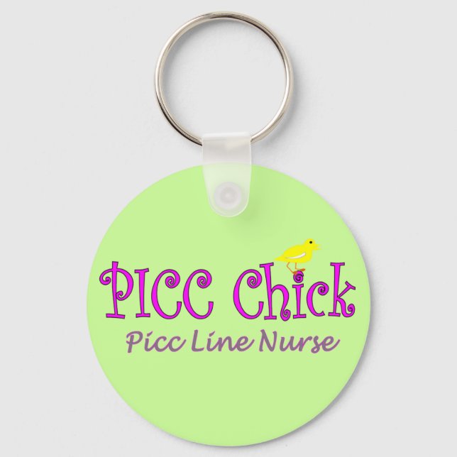 PICC-Chick - PICC LINE Insertion NurseGifts Nyckelring (Framsida)