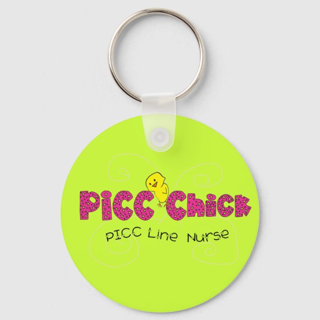 PICC Chick PICC Line Nurse Gifts Nyckelring (Framsida)