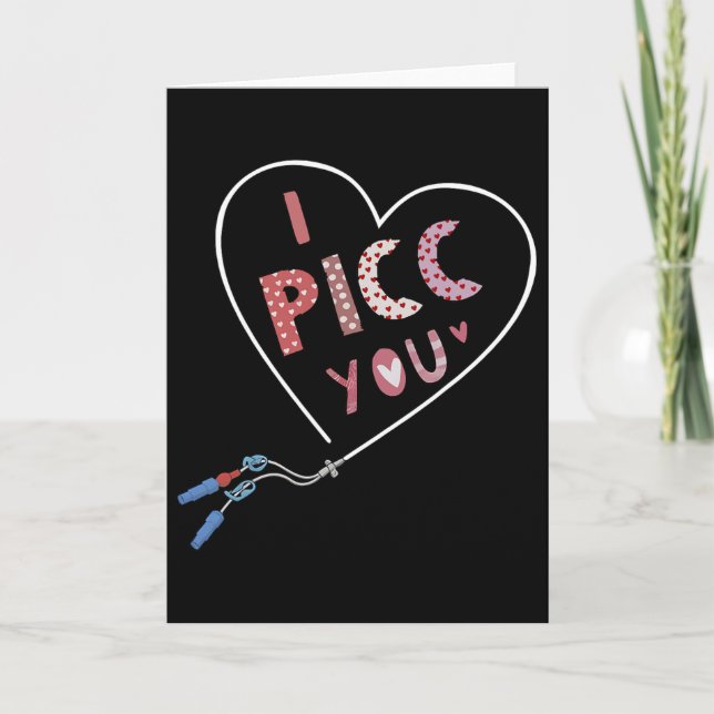 Picc Heart Valentine Vascular Access Team Picc Iv  Kort (Framsida)