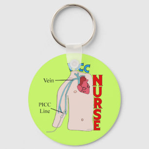 PICC Line Nurse Anatomical Design Gifts Nyckelring