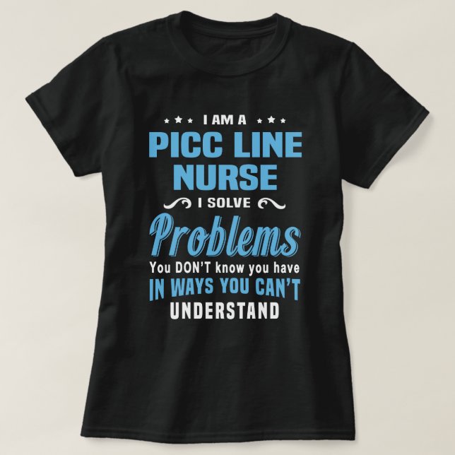 PICC Line Nurse T Shirt (Design framsida)