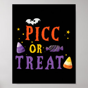 PICC Nurse Halloween Cute VAT Vaskulärt åtkomsttea Poster