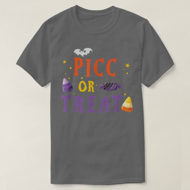 PICC Nurse Halloween Cute VAT Vaskulärt åtkomsttea T Shirt (Design framsida)