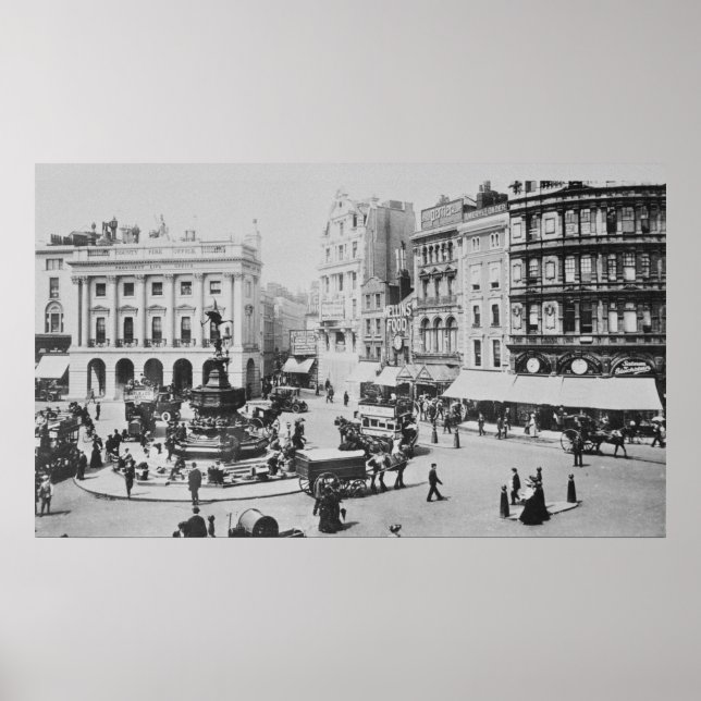 Piccadilly Circus, c. 1900 Poster (Framsidan)
