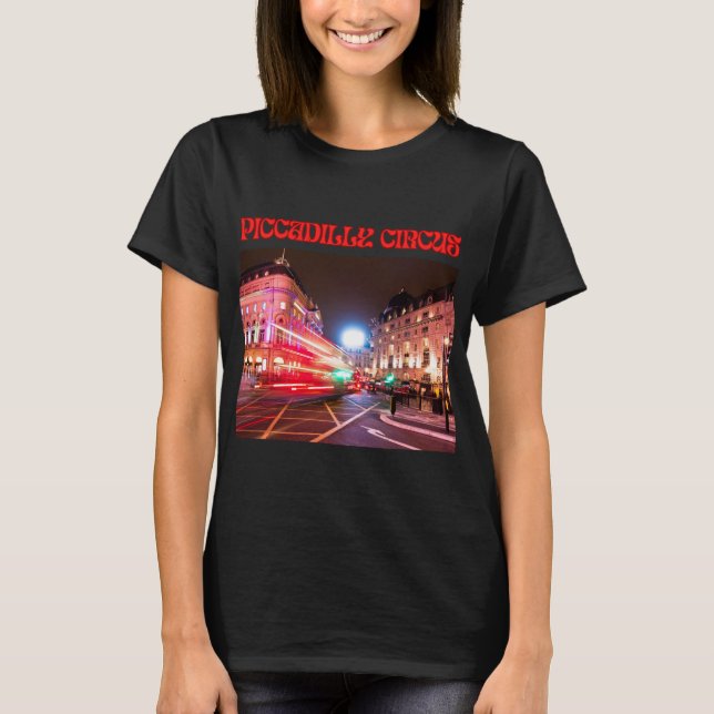 Piccadilly Circus Dam-T-Shirt T Shirt (Framsida)