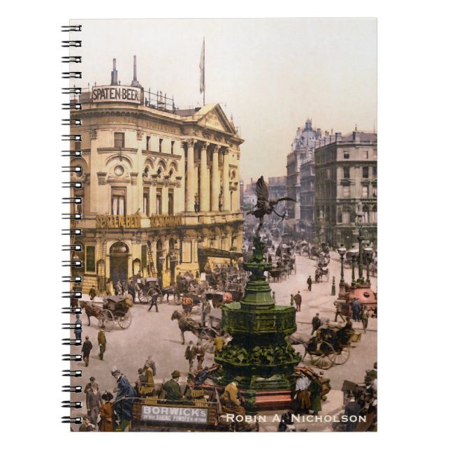 Piccadilly Circus London England Personlig Anteckningsbok (Framsidan)