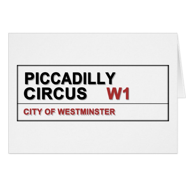 Piccadilly Circus London Hälsningskort (Framsidan Horizontal)
