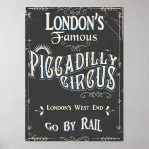 Piccadilly Circus London vintage affisch