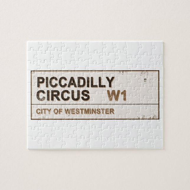 Piccadilly Circus London - Vintage Pussel (Horisontell)