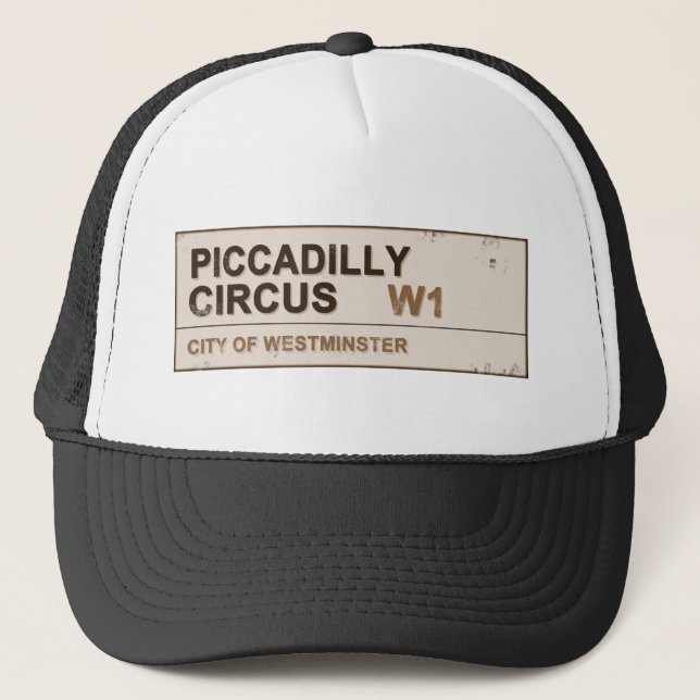 Piccadilly Circus London - Vintage Truckerkeps (Framsida)