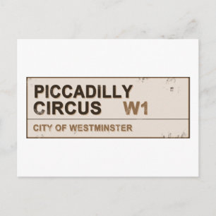 Piccadilly Circus London - Vintage Vykort