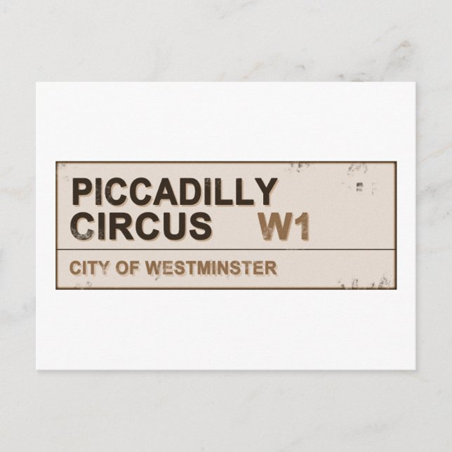 Piccadilly Circus London - Vintage Vykort (Framsida)