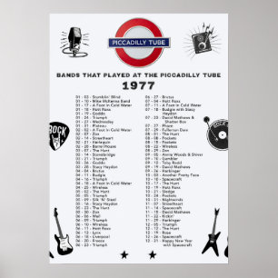 Piccadilly Tube - 1977 Poster