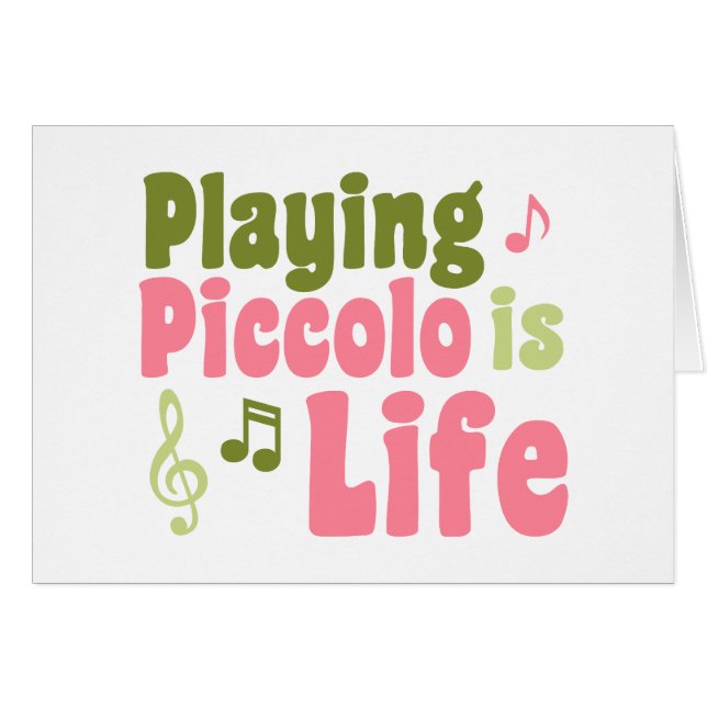 Piccolo är Life Hälsningskort (Framsidan Horizontal)