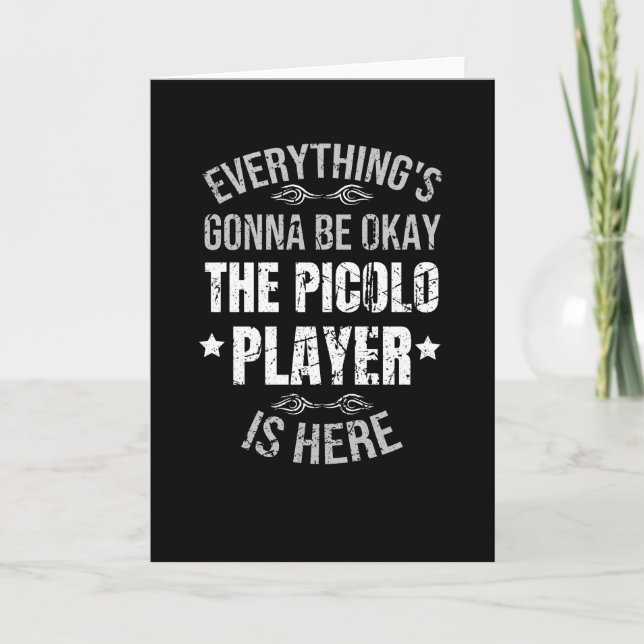 Piccolo Flute Music Gifts | Presentationer av Picc Kort (Framsida)