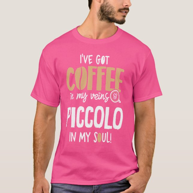 Piccolo Graphic for Coffee Älskare Gift - In My Ve T Shirt (Framsida)