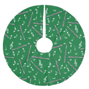Piccolo Music Note Mönster Julgransmatta Borstad Polyester