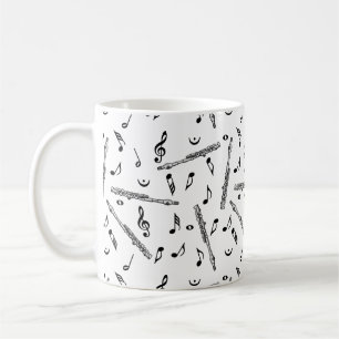 Piccolo Music Note Mönster Kaffemugg
